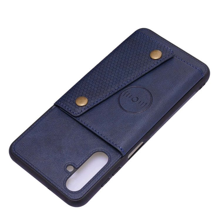 For Samsung Galaxy A13 5G Double Buckle PU + TPU Magnetic Phone Case
