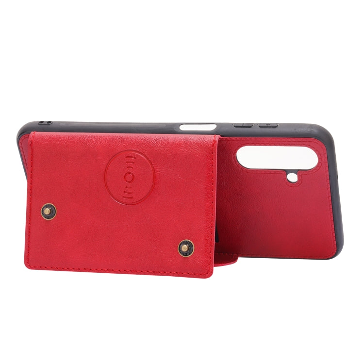 For Samsung Galaxy A13 5G Double Buckle PU + TPU Magnetic Phone Case