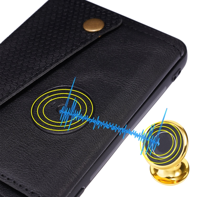 For Xiaomi 11T Double Buckle PU + TPU Magnetic Phone Case