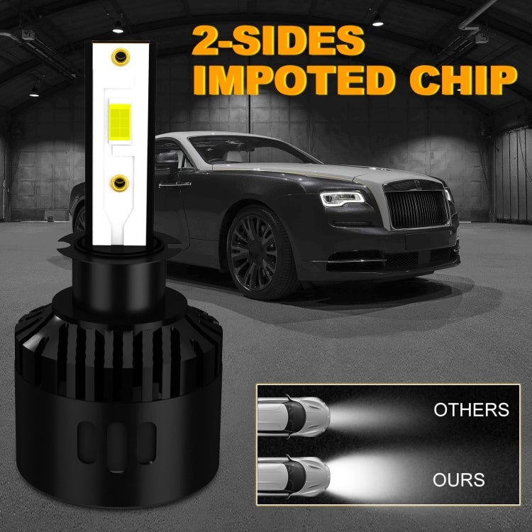 1 Pair P2 H3 DC9-12V / 24W / 2200LM IP68 Car Waterproof Headlight 6LEDs SMD-3570 Lamp Beads