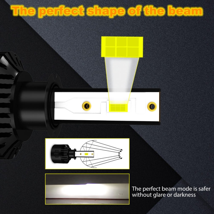 1 Pair P2 H3 DC9-12V / 24W / 2200LM IP68 Car Waterproof Headlight 6LEDs SMD-3570 Lamp Beads