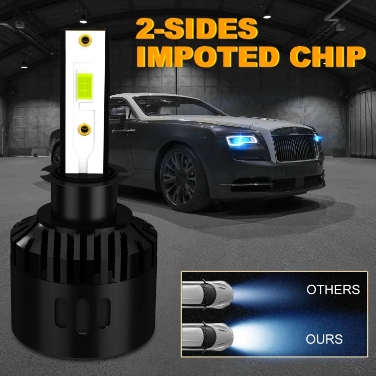 1 Pair P2 H3 DC9-12V / 24W / 2200LM IP68 Car Waterproof Headlight 6LEDs SMD-3570 Lamp Beads