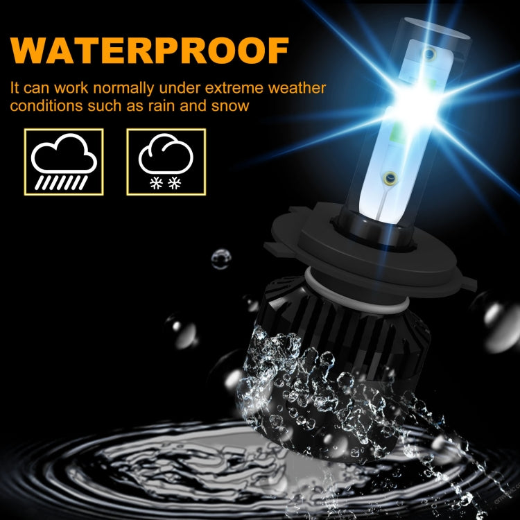 1 Pair P2 H4 DC9-12V / 24W / 2200LM IP68 Car Waterproof Headlight 6LEDs SMD-3570 Lamp Beads