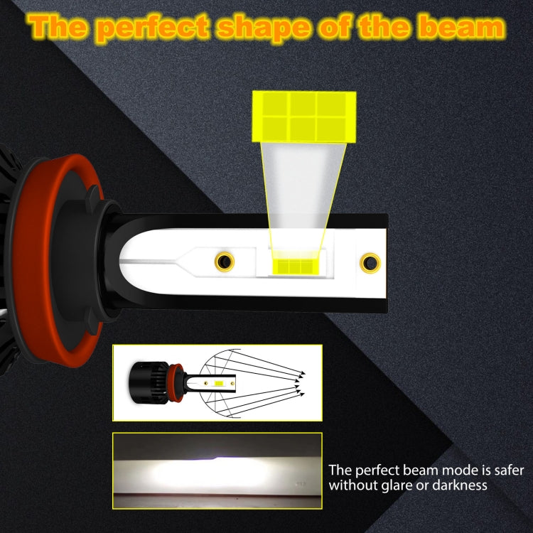 1 Pair P2 H11 DC9-12V / 24W / 2200LM IP68 Car Waterproof Headlight 6LEDs SMD-3570 Lamp Beads