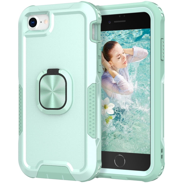 For iPhone SE 2022 / SE 2020 / 8 / 7 3 in 1 PC + TPU Phone Case with Ring Holder