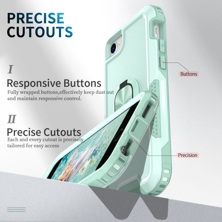 For iPhone SE 2022 / SE 2020 / 8 / 7 3 in 1 PC + TPU Phone Case with Ring Holder