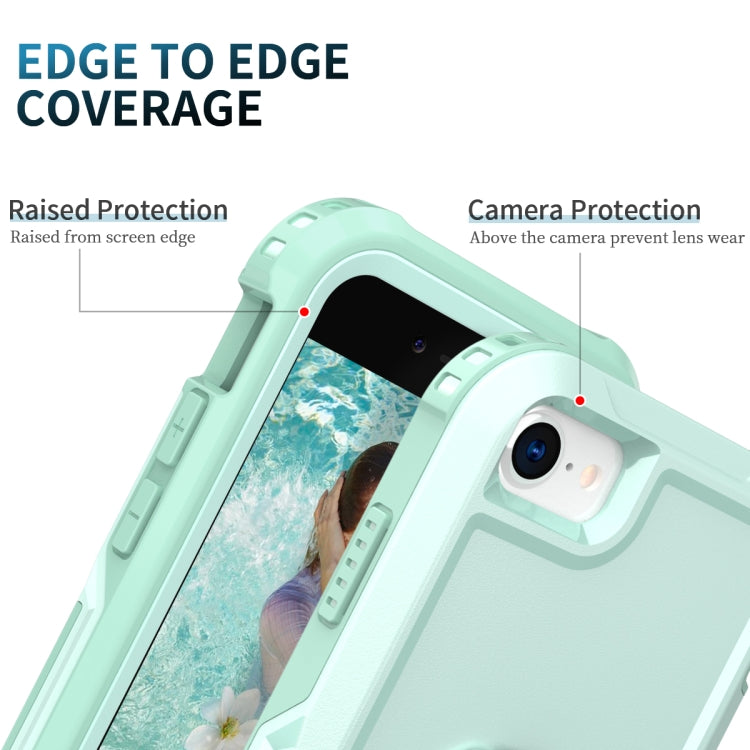 For iPhone SE 2022 / SE 2020 / 8 / 7 3 in 1 PC + TPU Phone Case with Ring Holder