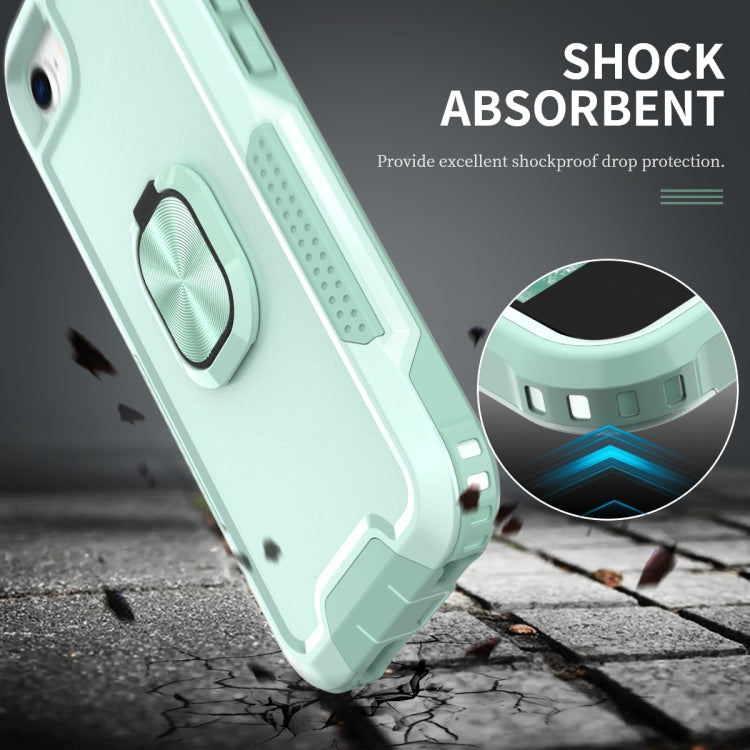 For iPhone SE 2022 / SE 2020 / 8 / 7 3 in 1 PC + TPU Phone Case with Ring Holder