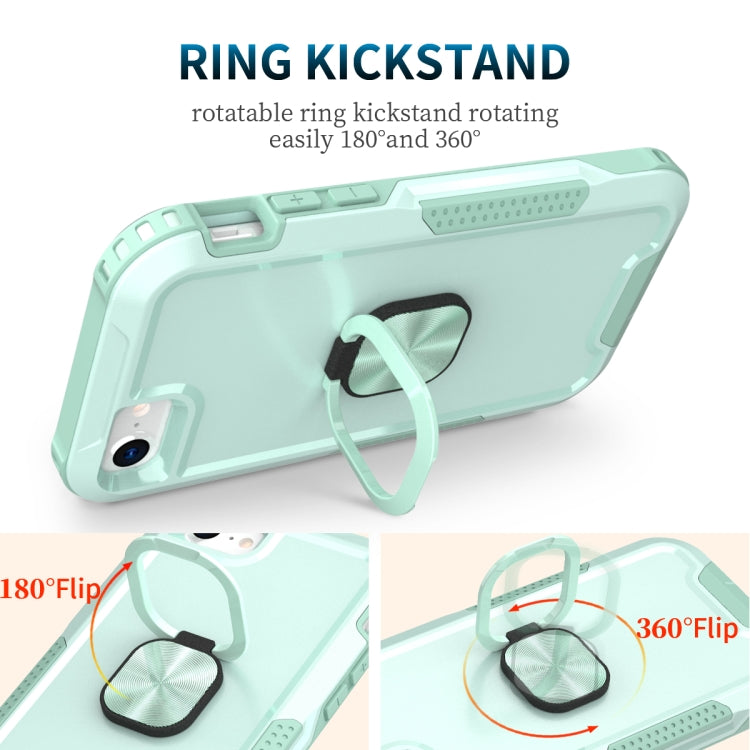 For iPhone SE 2022 / SE 2020 / 8 / 7 3 in 1 PC + TPU Phone Case with Ring Holder