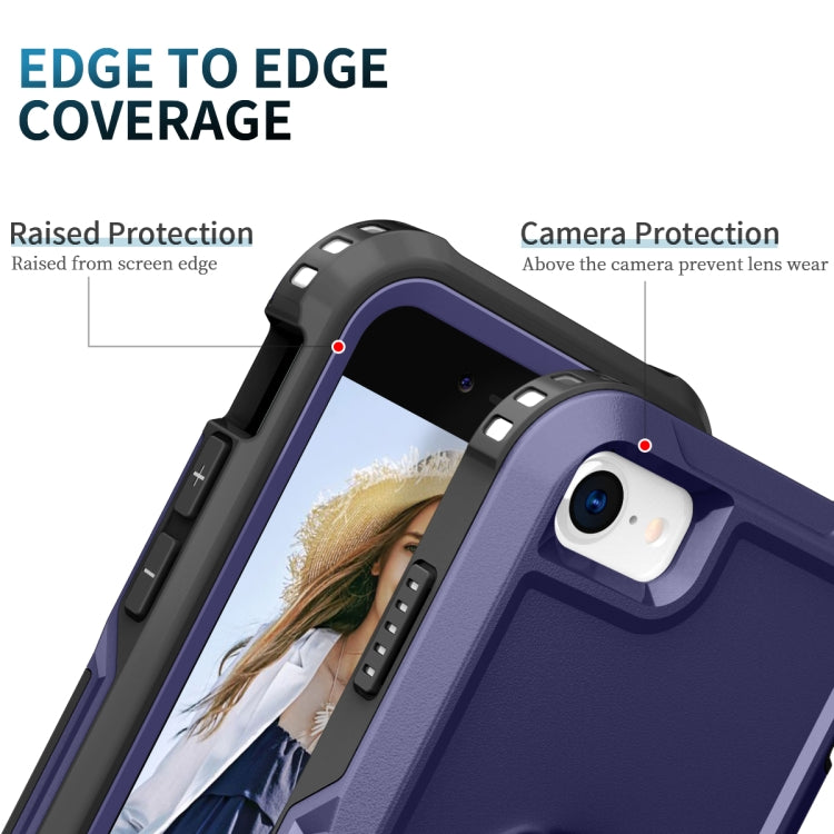 For iPhone SE 2022 / SE 2020 / 8 / 7 3 in 1 PC + TPU Phone Case with Ring Holder
