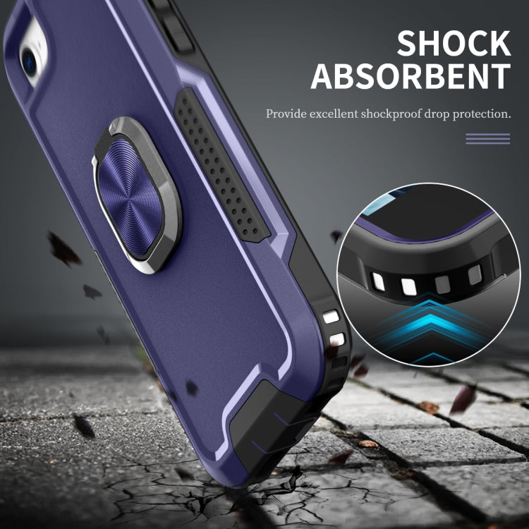 For iPhone SE 2022 / SE 2020 / 8 / 7 3 in 1 PC + TPU Phone Case with Ring Holder
