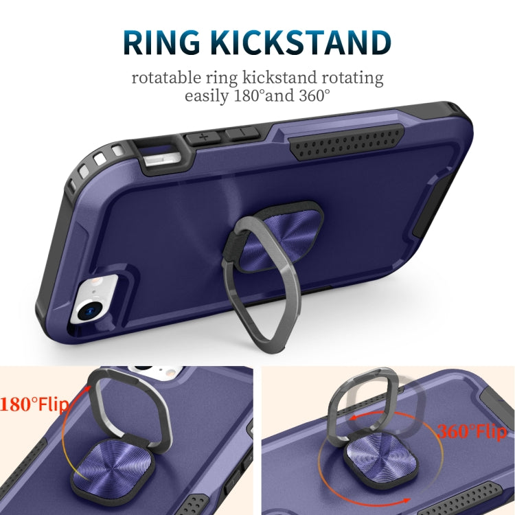 For iPhone SE 2022 / SE 2020 / 8 / 7 3 in 1 PC + TPU Phone Case with Ring Holder