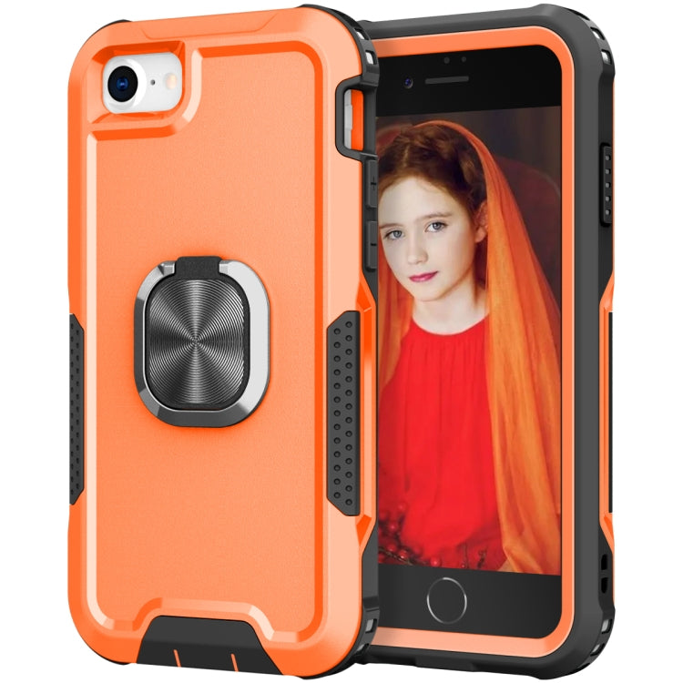 For iPhone SE 2022 / SE 2020 / 8 / 7 3 in 1 PC + TPU Phone Case with Ring Holder
