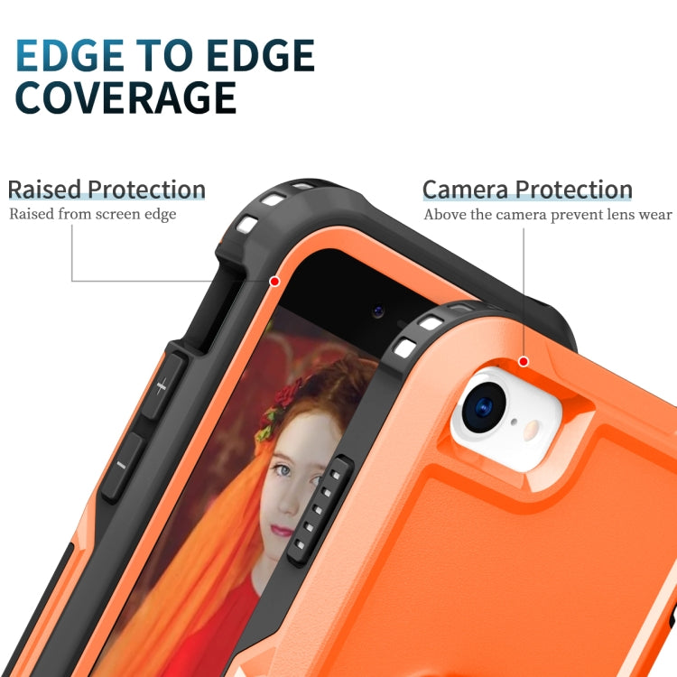 For iPhone SE 2022 / SE 2020 / 8 / 7 3 in 1 PC + TPU Phone Case with Ring Holder