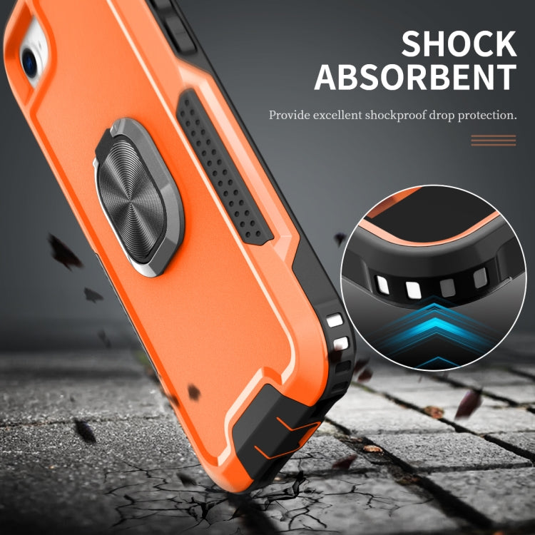 For iPhone SE 2022 / SE 2020 / 8 / 7 3 in 1 PC + TPU Phone Case with Ring Holder