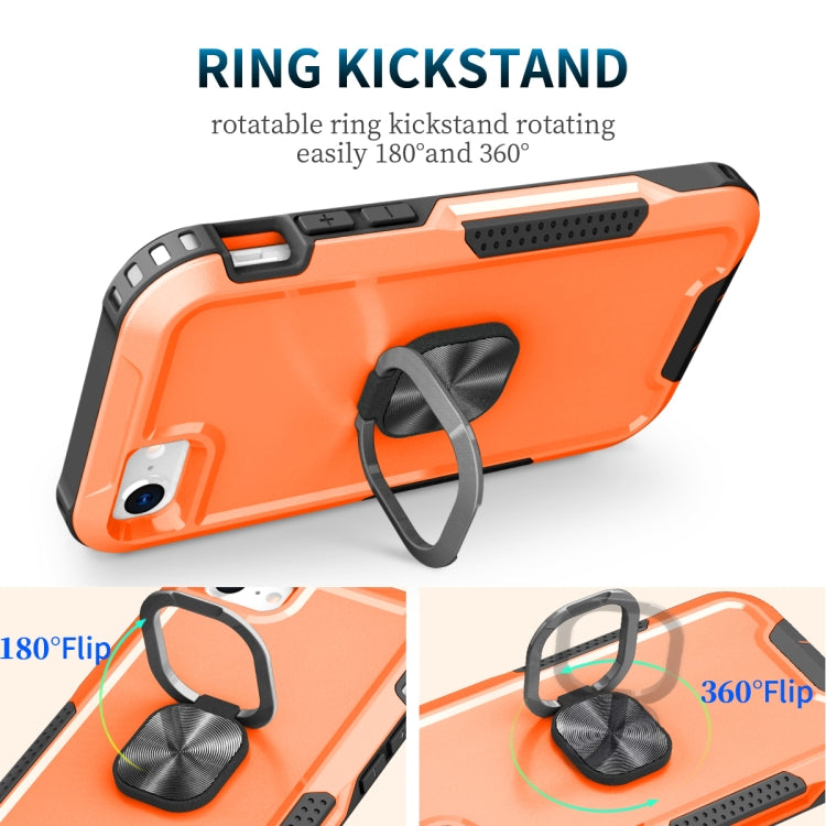 For iPhone SE 2022 / SE 2020 / 8 / 7 3 in 1 PC + TPU Phone Case with Ring Holder