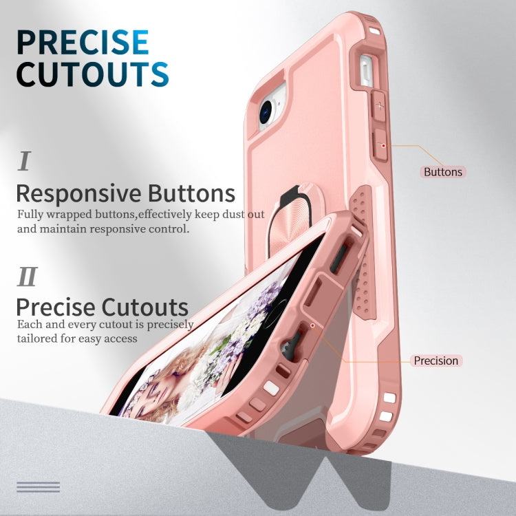For iPhone SE 2022 / SE 2020 / 8 / 7 3 in 1 PC + TPU Phone Case with Ring Holder