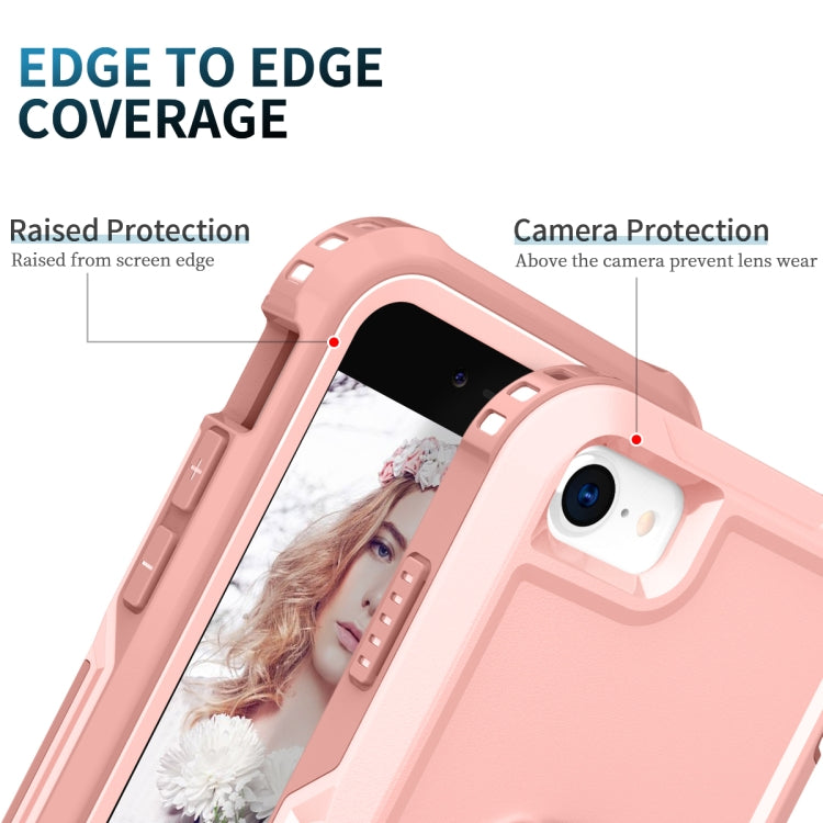 For iPhone SE 2022 / SE 2020 / 8 / 7 3 in 1 PC + TPU Phone Case with Ring Holder