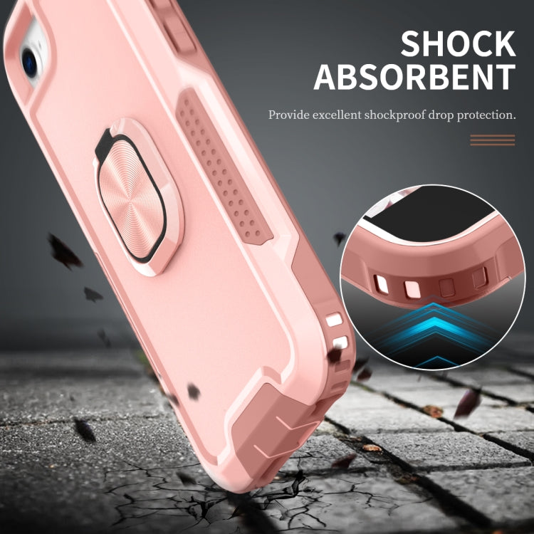 For iPhone SE 2022 / SE 2020 / 8 / 7 3 in 1 PC + TPU Phone Case with Ring Holder