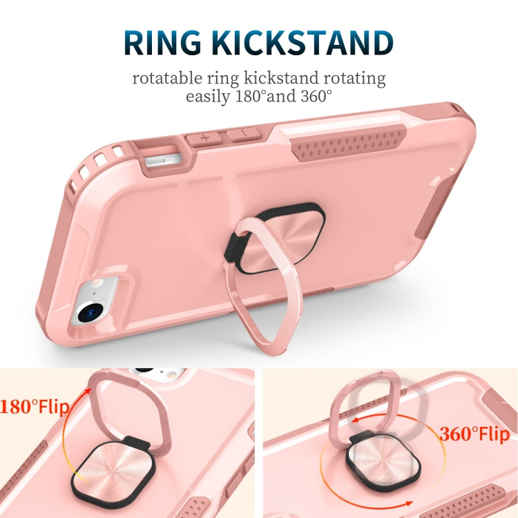 For iPhone SE 2022 / SE 2020 / 8 / 7 3 in 1 PC + TPU Phone Case with Ring Holder