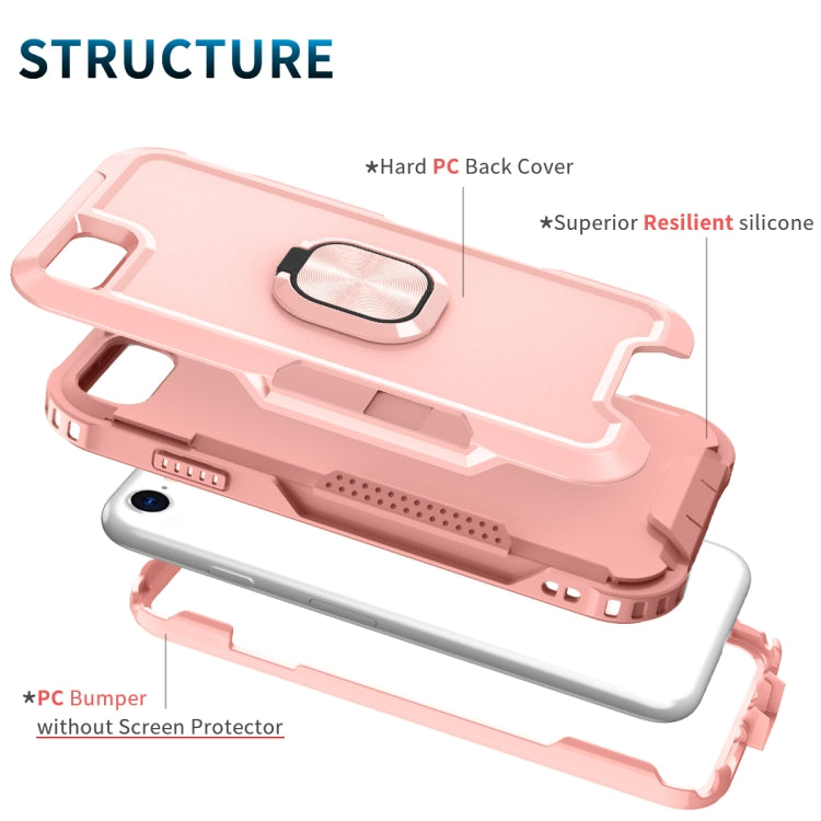 For iPhone SE 2022 / SE 2020 / 8 / 7 3 in 1 PC + TPU Phone Case with Ring Holder