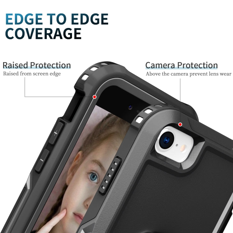 For iPhone SE 2022 / SE 2020 / 8 / 7 3 in 1 PC + TPU Phone Case with Ring Holder
