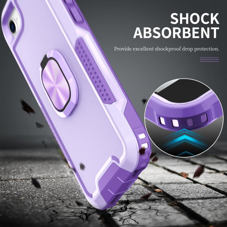 For iPhone SE 2022 / SE 2020 / 8 / 7 3 in 1 PC + TPU Phone Case with Ring Holder