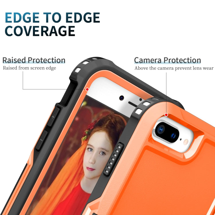 3 in 1 PC + TPU Phone Case with Ring Holder For iPhone 8 Plus & 7 Plus