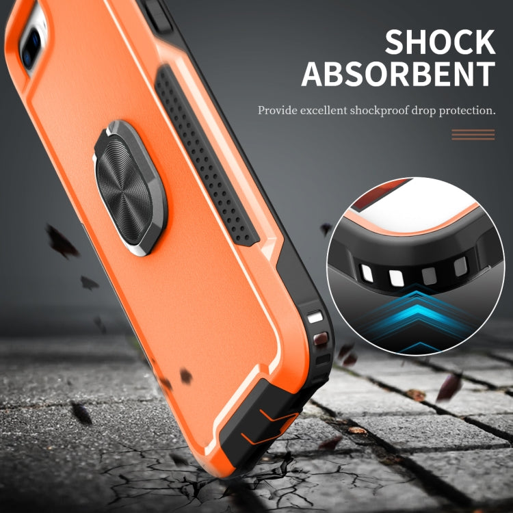 3 in 1 PC + TPU Phone Case with Ring Holder For iPhone 8 Plus & 7 Plus