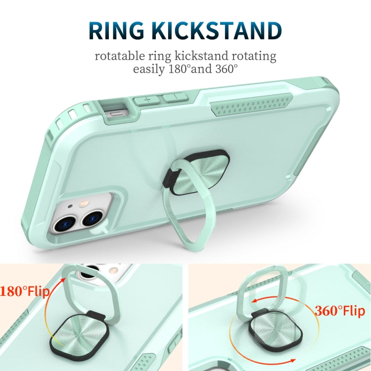 3 in 1 PC + TPU Phone Case with Ring Holder For iPhone 11