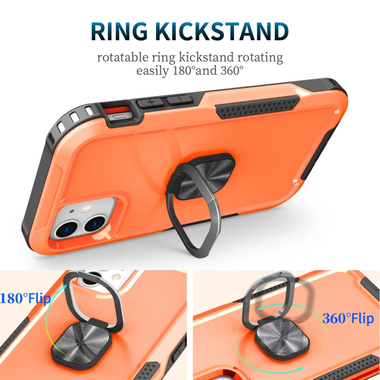 3 in 1 PC + TPU Phone Case with Ring Holder For iPhone 11