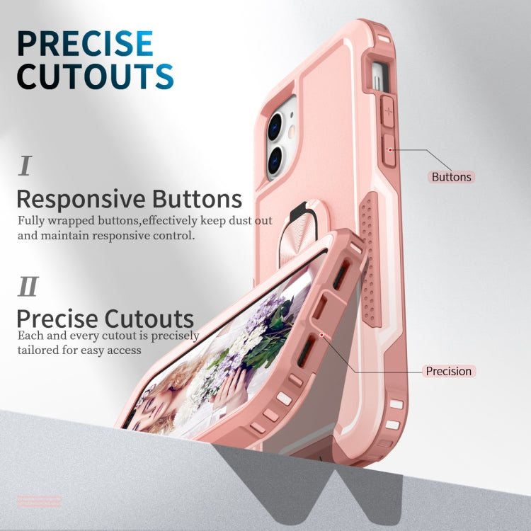 3 in 1 PC + TPU Phone Case with Ring Holder For iPhone 11