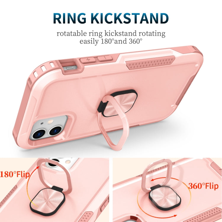 3 in 1 PC + TPU Phone Case with Ring Holder For iPhone 11