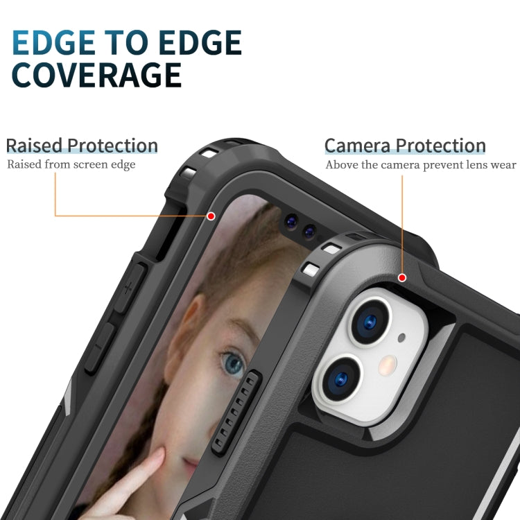 3 in 1 PC + TPU Phone Case with Ring Holder For iPhone 11