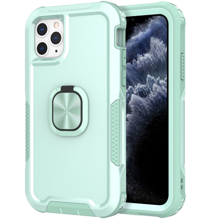 3 in 1 PC + TPU Phone Case with Ring Holder For iPhone 11 Pro