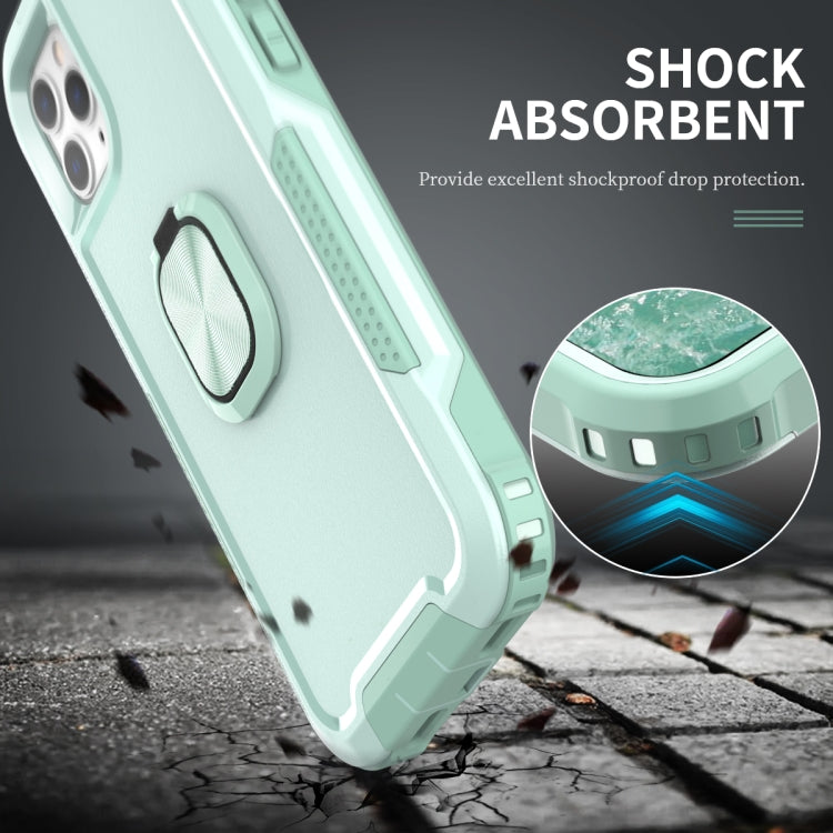 3 in 1 PC + TPU Phone Case with Ring Holder For iPhone 11 Pro