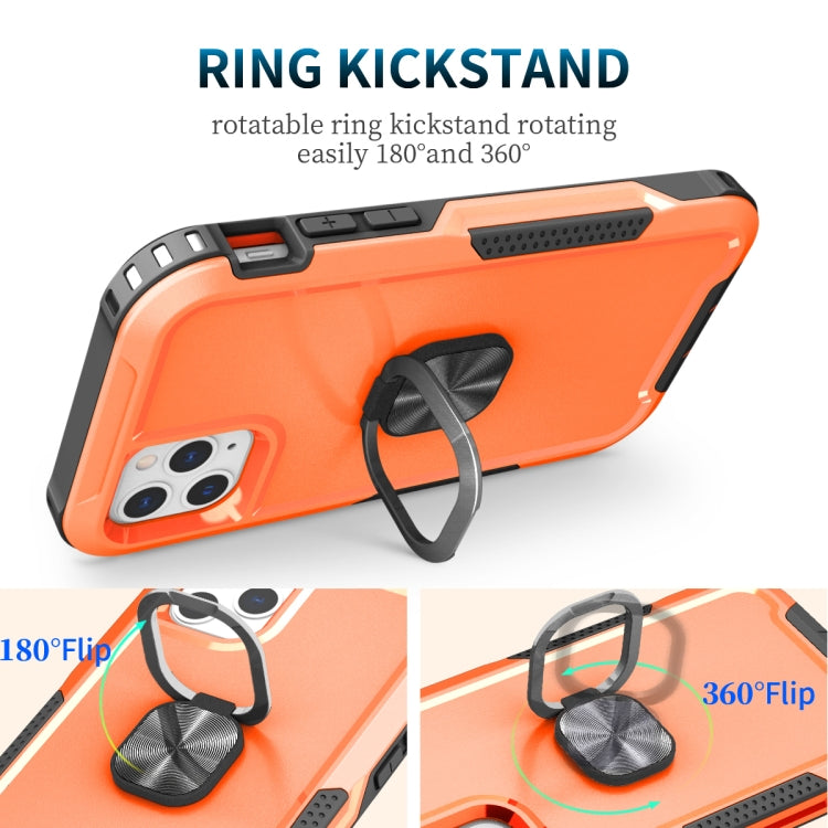 3 in 1 PC + TPU Phone Case with Ring Holder For iPhone 11 Pro
