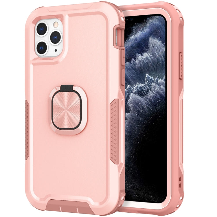 3 in 1 PC + TPU Phone Case with Ring Holder For iPhone 11 Pro