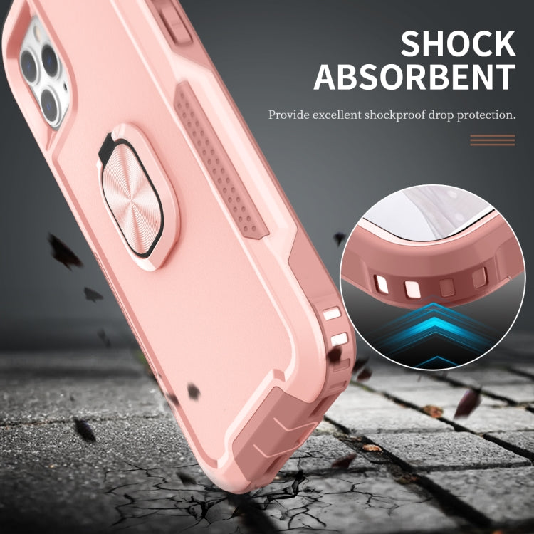 3 in 1 PC + TPU Phone Case with Ring Holder For iPhone 11 Pro