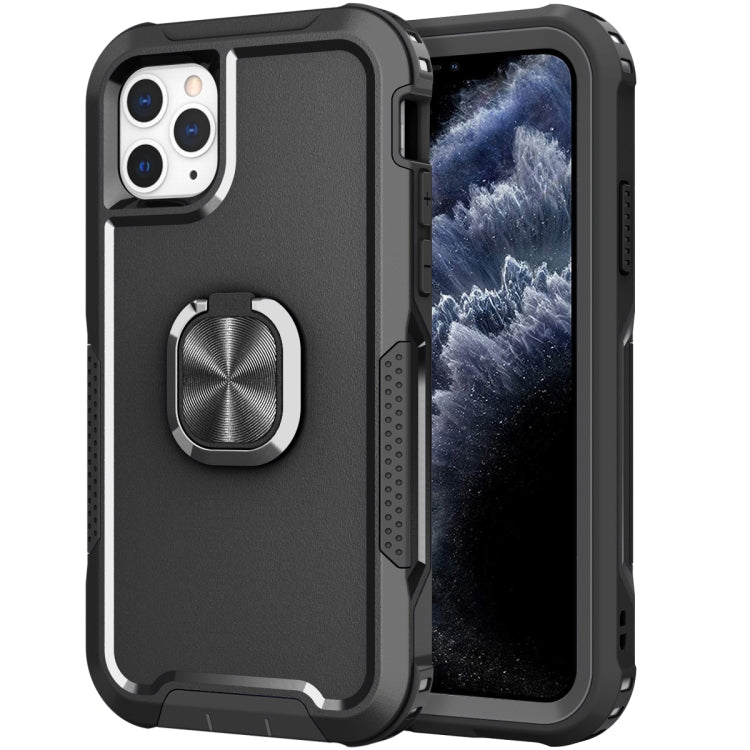 3 in 1 PC + TPU Phone Case with Ring Holder For iPhone 11 Pro