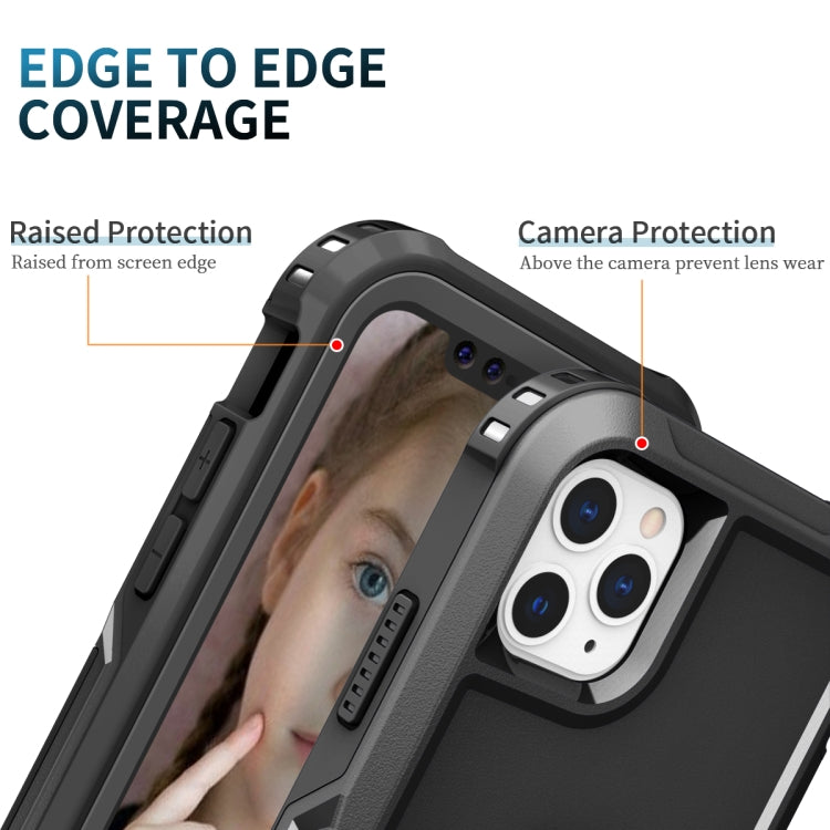 3 in 1 PC + TPU Phone Case with Ring Holder For iPhone 11 Pro