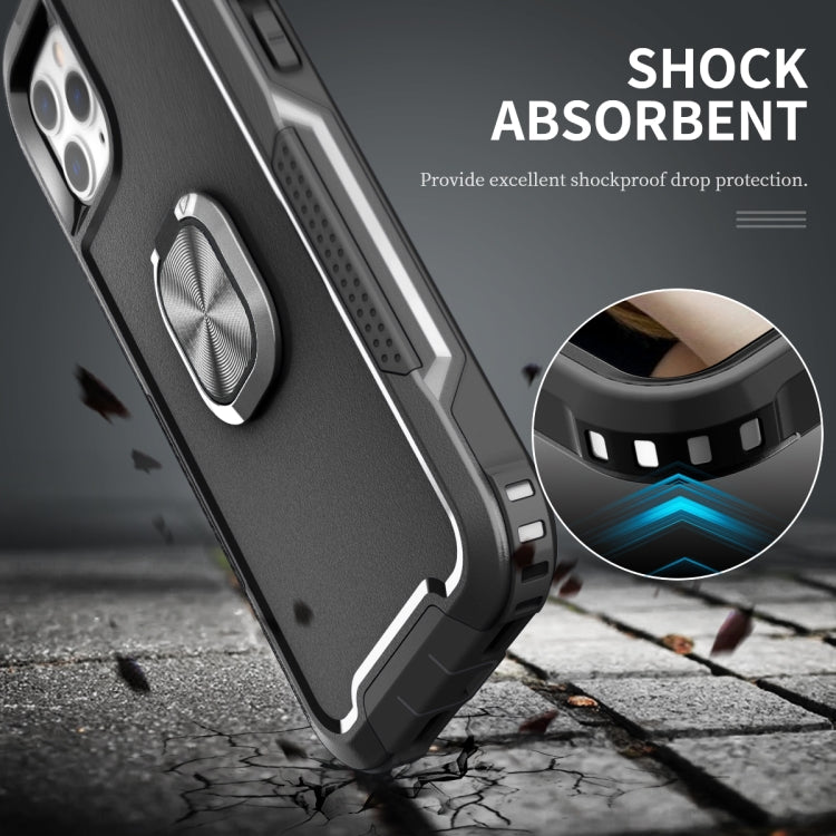 3 in 1 PC + TPU Phone Case with Ring Holder For iPhone 11 Pro