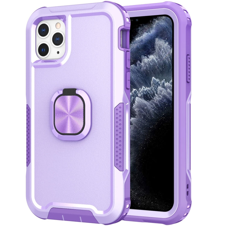 3 in 1 PC + TPU Phone Case with Ring Holder For iPhone 11 Pro