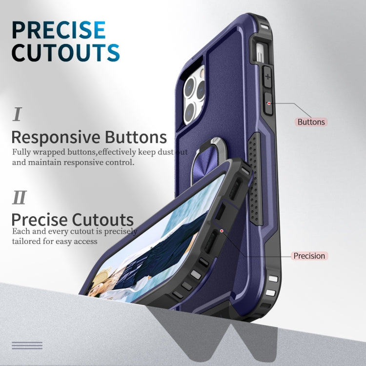3 in 1 PC + TPU Phone Case with Ring Holder For iPhone 11 Pro Max