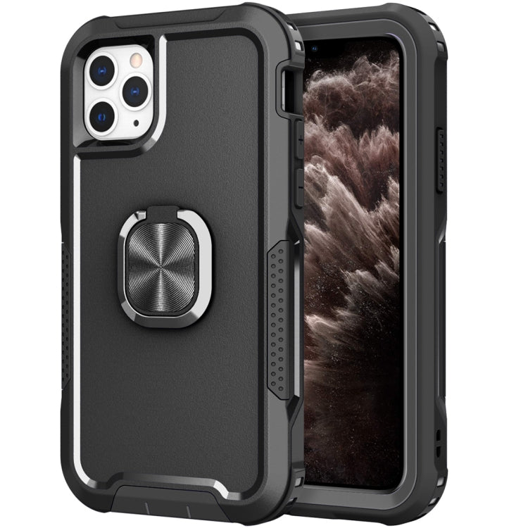 3 in 1 PC + TPU Phone Case with Ring Holder For iPhone 11 Pro Max