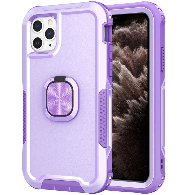 3 in 1 PC + TPU Phone Case with Ring Holder For iPhone 11 Pro Max