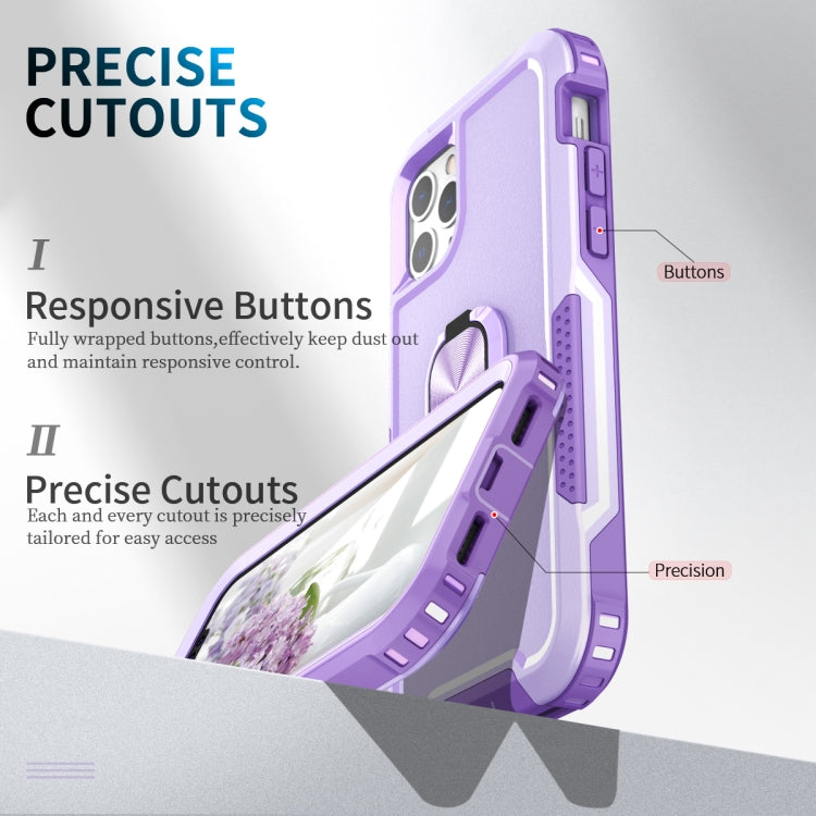 3 in 1 PC + TPU Phone Case with Ring Holder For iPhone 11 Pro Max
