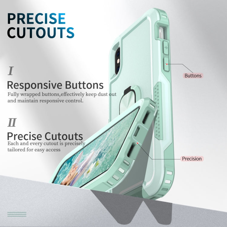 For iPhone X / XS 3 in 1 PC + TPU Phone Case with Ring Holder