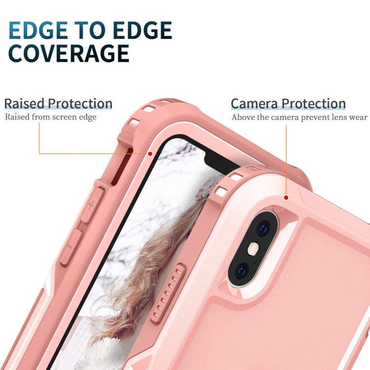 For iPhone X / XS 3 in 1 PC + TPU Phone Case with Ring Holder