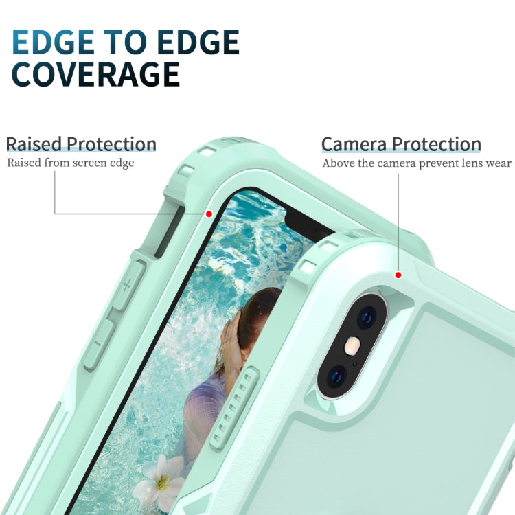For iPhone XS Max 3 in 1 PC + TPU Phone Case with Ring Holder